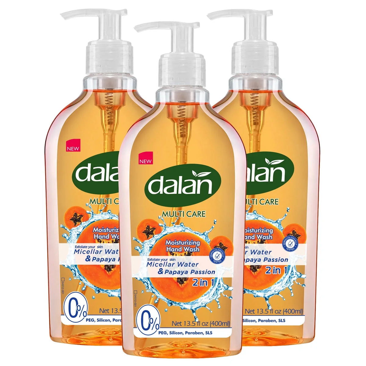 Dalan of Papaya with 3) Liquid Water Multicare & Micellar (Pack Soap 400ml