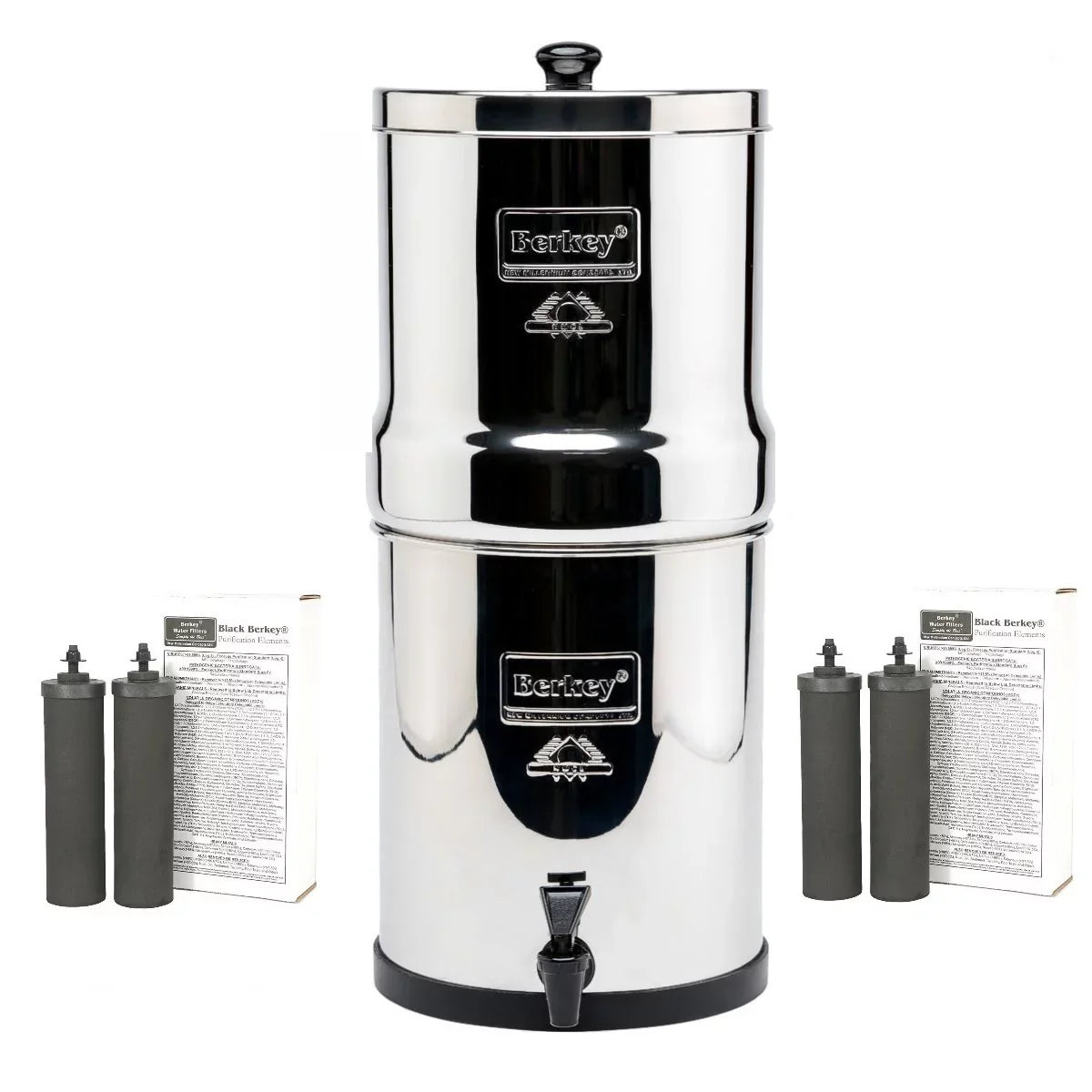 Berkey Gallons Carbon Filters Black 2 Big Water Filter - 2.25