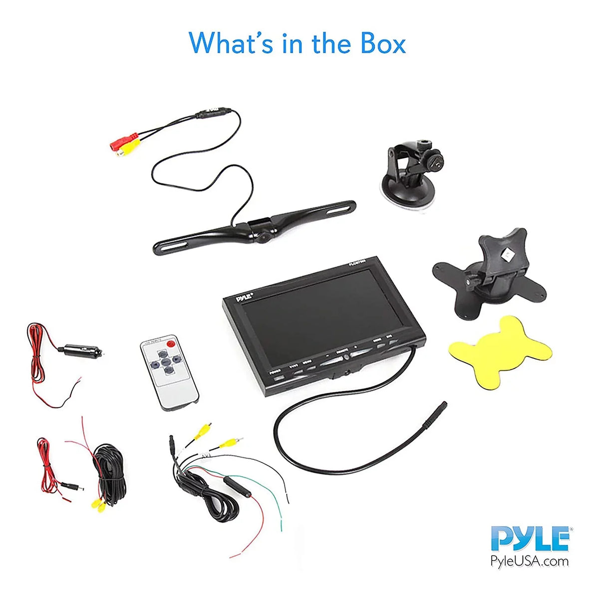 PLCM7500 Monitor Kit Rearview Pyle LCD Camera Backup Car and Assist Reverse 7"