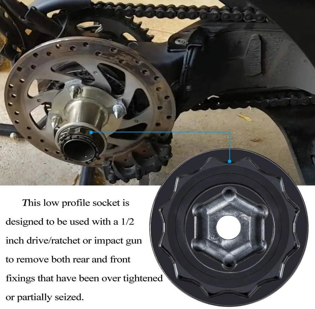 Ducati Super 1098 55mm) + Nut Panigale Bike for 1198 Socket 1199 Motorcycle Rear Front Wheel ATVs Diavel Tool Multistrada (30mm Axle