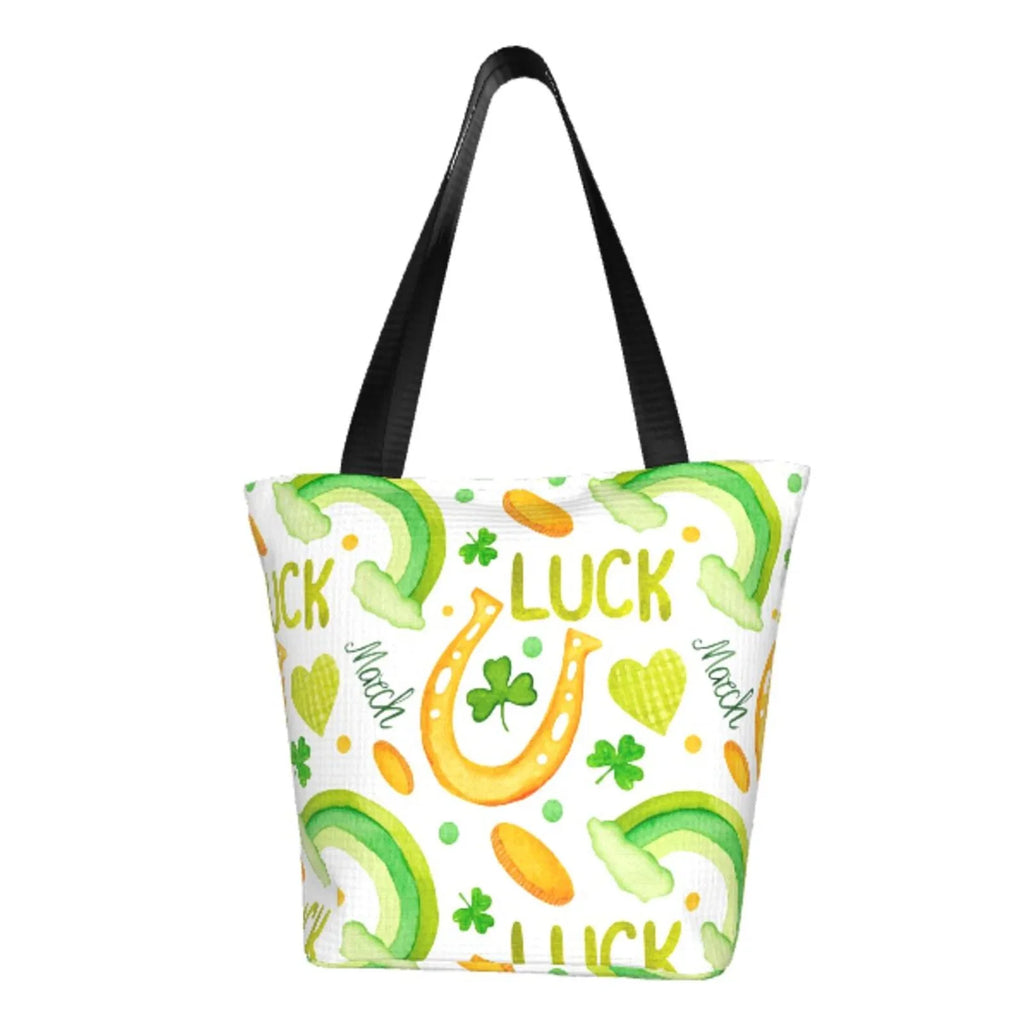 Bag Buying Fitness Zip, Bag, Easygdp Patrick's Office, for with Handbag Canvas Suitable Tote St Shoulder Day1 Groceries, Shopping Stylish