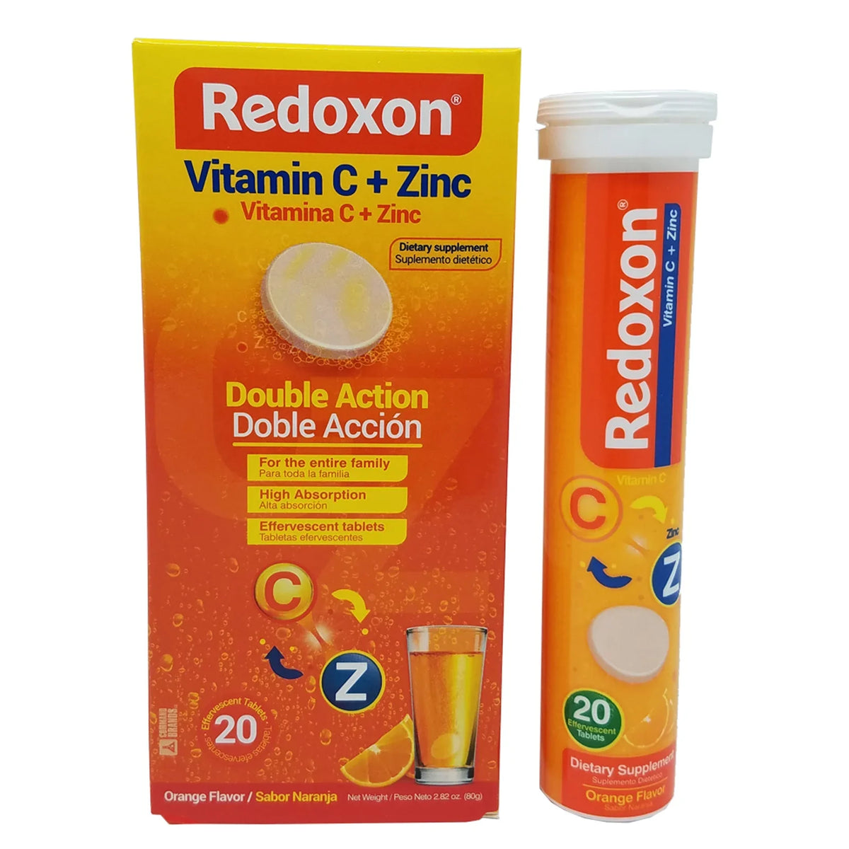 Vitamin Supplement. C Pack Redoxon Tablets. Dietary oz. 20 with of Zinc. 6 2.82