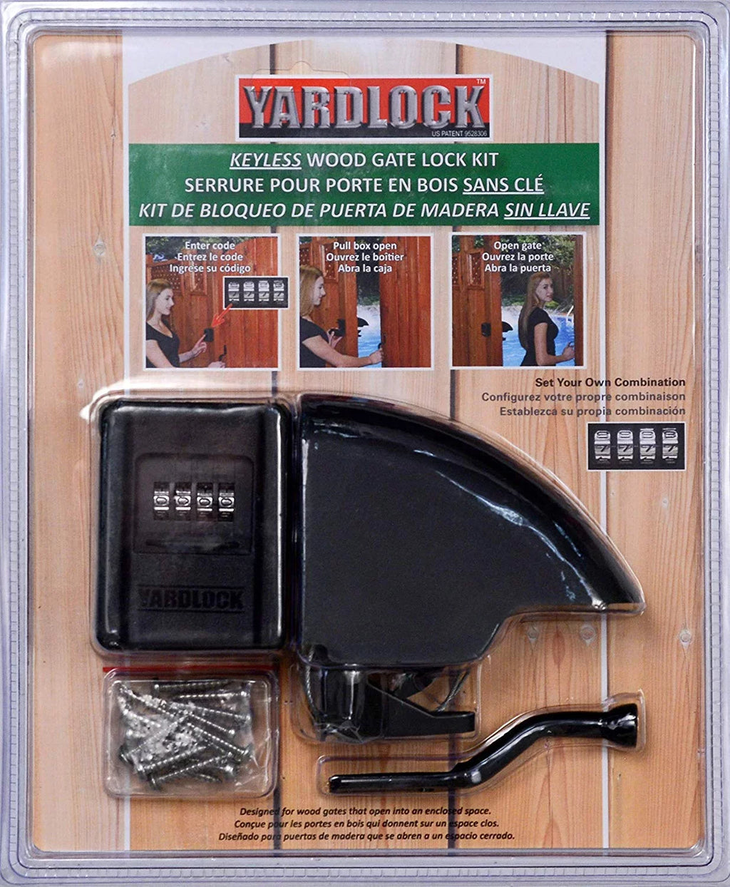 Gate Lock YARDLOCK Keyless Gatelock, Secure (MBX-2016Y-3ESF)