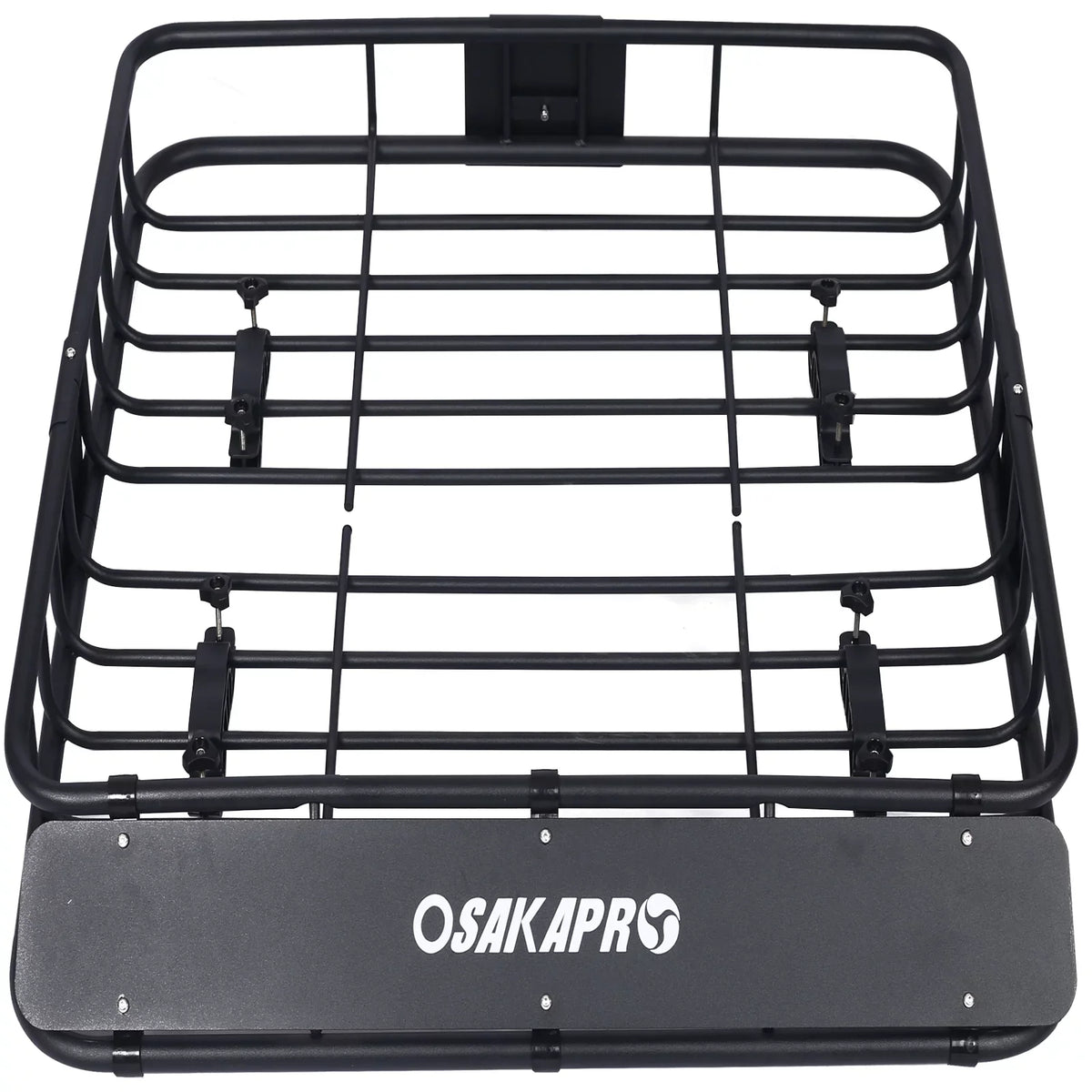 Universal Fit 43" Cargo Top Weatherproof Steel Carrier Rooftop Roof Heavy-Duty Mount - Black Basket Steel Rack