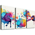 YIKUMA Printable Dumbbells Panels 12''x16''X3 Art Watercolor Digital Canvas art Art canvas Modern Workout Poster for 12x16x3pcs poster Two Gym living abstract medical wall Sport Download room Wall Art