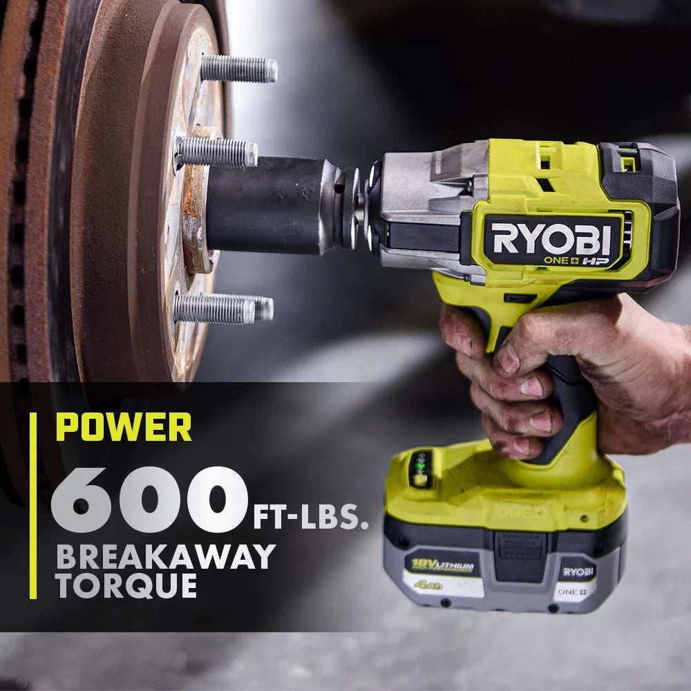 (Tool 1/2 Cordless (P262) Impact RYOBI Brushless Only) ONE+ 4-Mode Wrench in. 18V HP