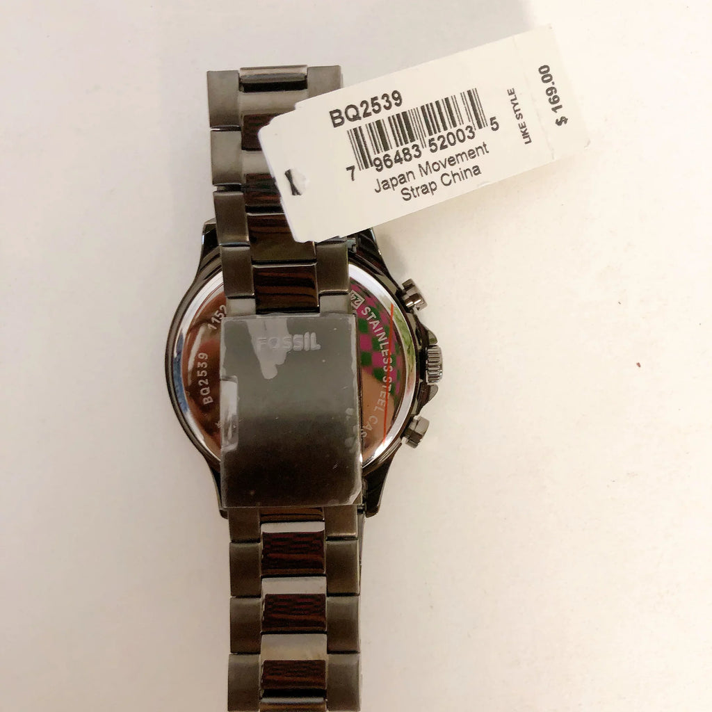 SMOKE GREY FOSSIL YORKE BQ2539 CHRONOGRAPH MEN'S WATCH GUNMETAL