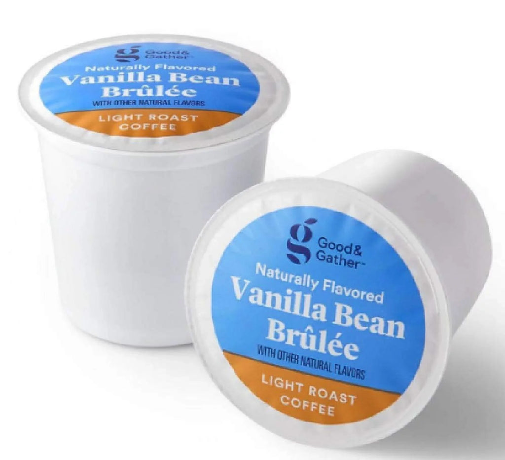 Almond Bean Gather Pods 4 Bundle Flavors Caramel, 4) Count(Pack Naturally and Cinnamon Serve and Fair Coffee Brulee of Single Good of Vanilla Toasted Certified,16 Trade Salted Carmel Flavored Vanilla,