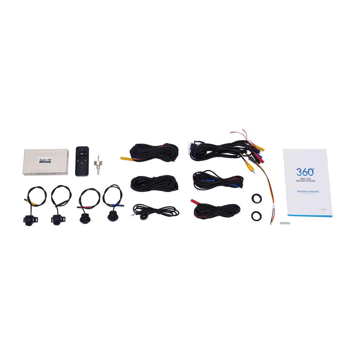 Camera Car Universal System Car OUKANING 4 Kit Panoramic 360° DVR View Rear 1080P Cameras Panoramic Recorder