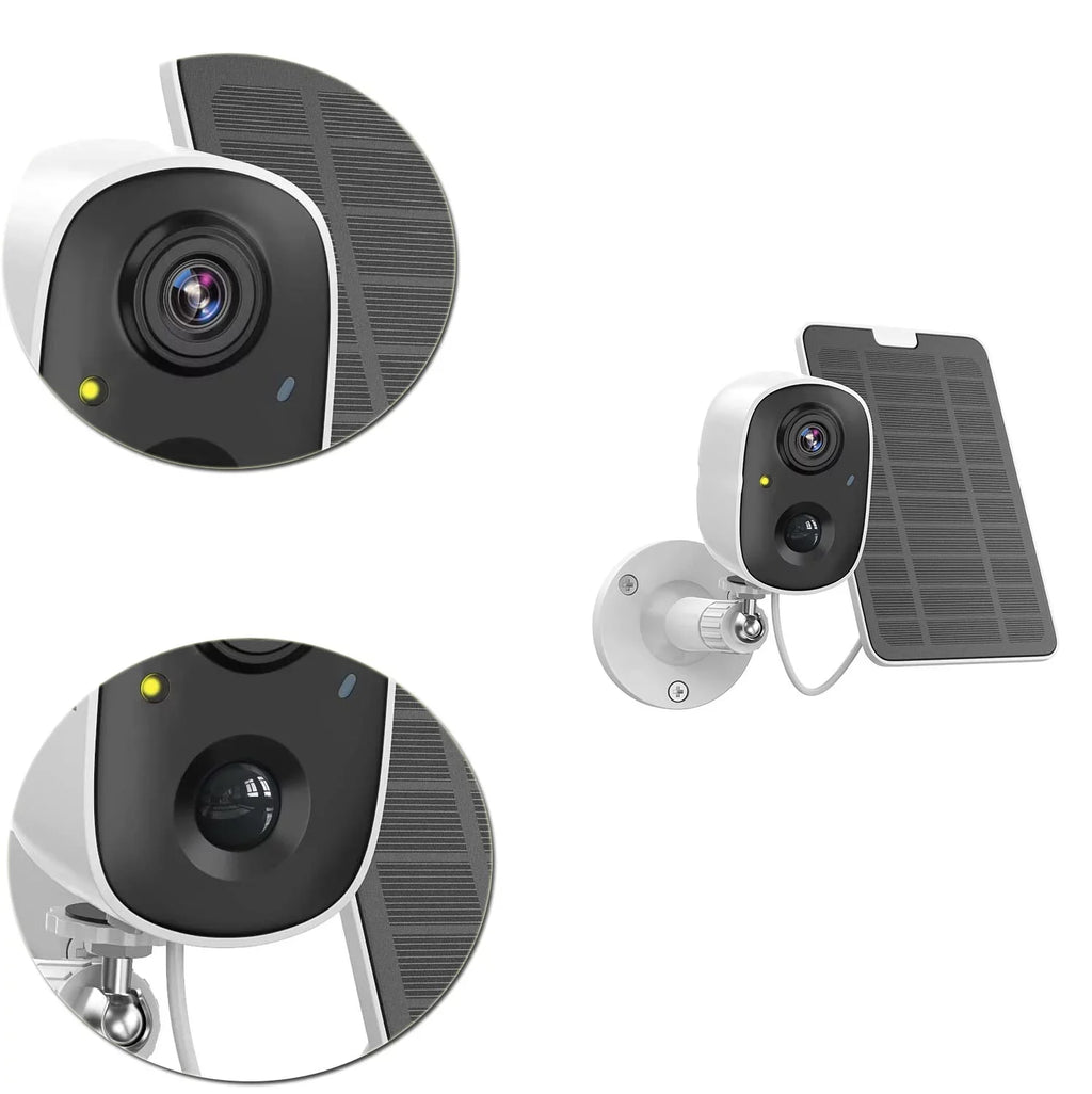 2-Way Color 1080P Siren Powe Audio, Motion Vision Battery Alarm,Cloud/SD Storage,IP65 Camera Wireless Detection, Night Surveillance Outdoor, Solar WiFi Waterproof Camera, Security