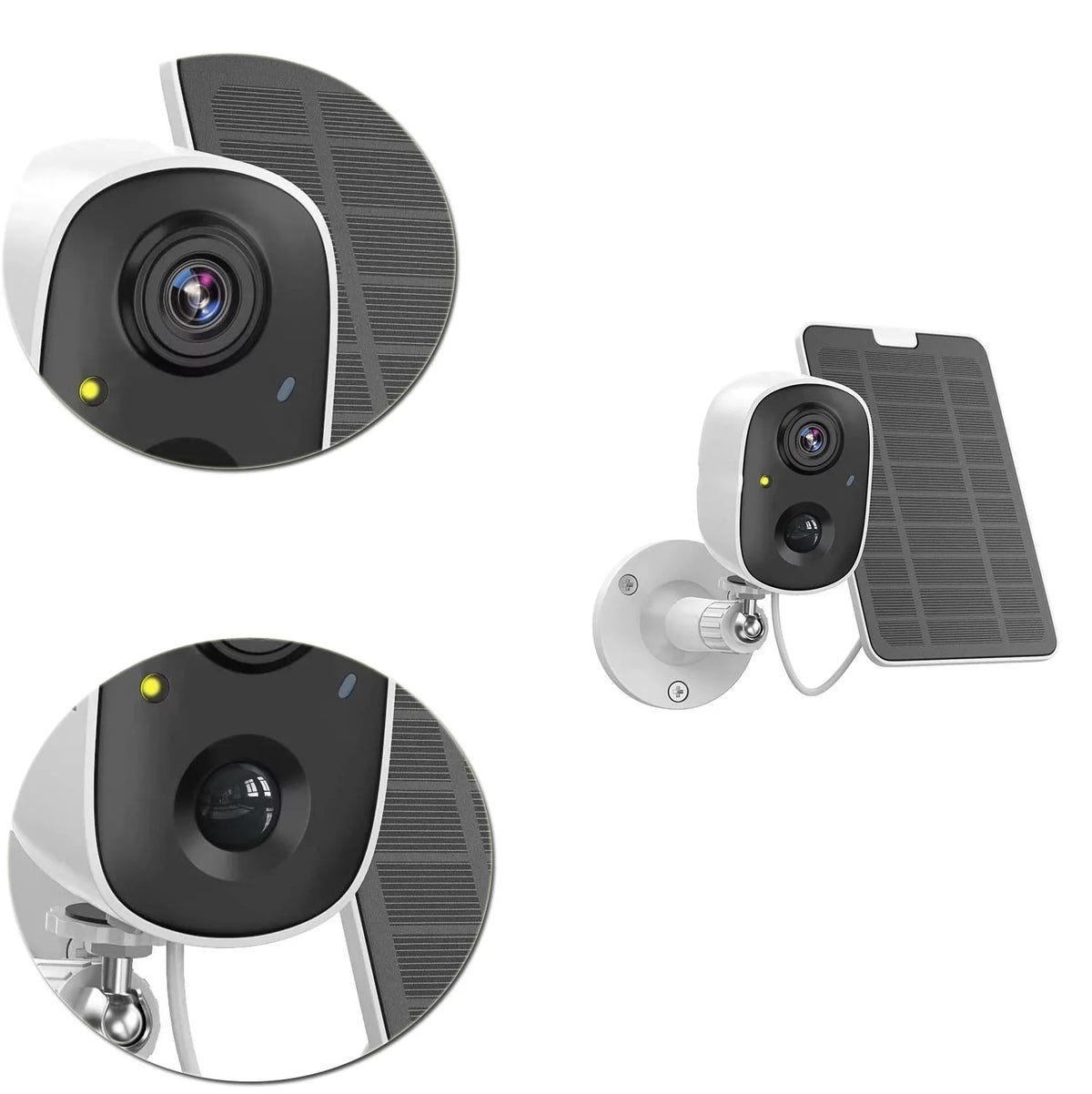 2-Way Color 1080P Siren Powe Audio, Motion Vision Battery Alarm,Cloud/SD Storage,IP65 Camera Wireless Detection, Night Surveillance Outdoor, Solar WiFi Waterproof Camera, Security