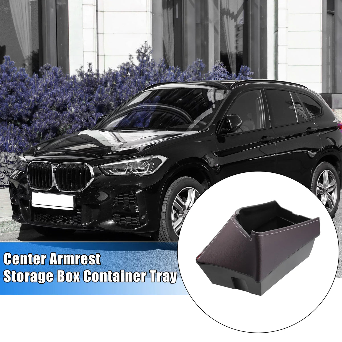Armrest F48 Red Center Car Storage X1 Tray Box BMW Organizer Brown BMW X2 ABS for Side Container for F47