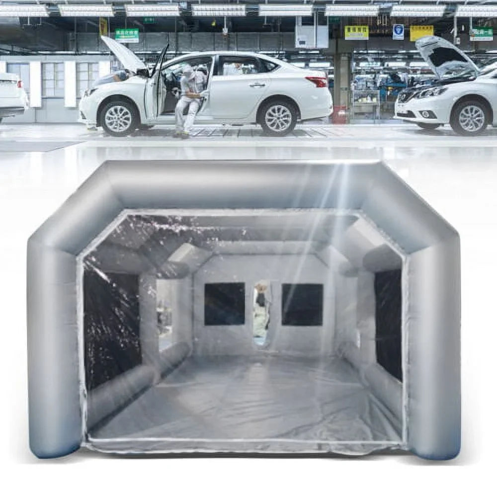 Paint Spray Car Filter Portable Tent Air Booth 28x15x10FT Inflatable Cabin