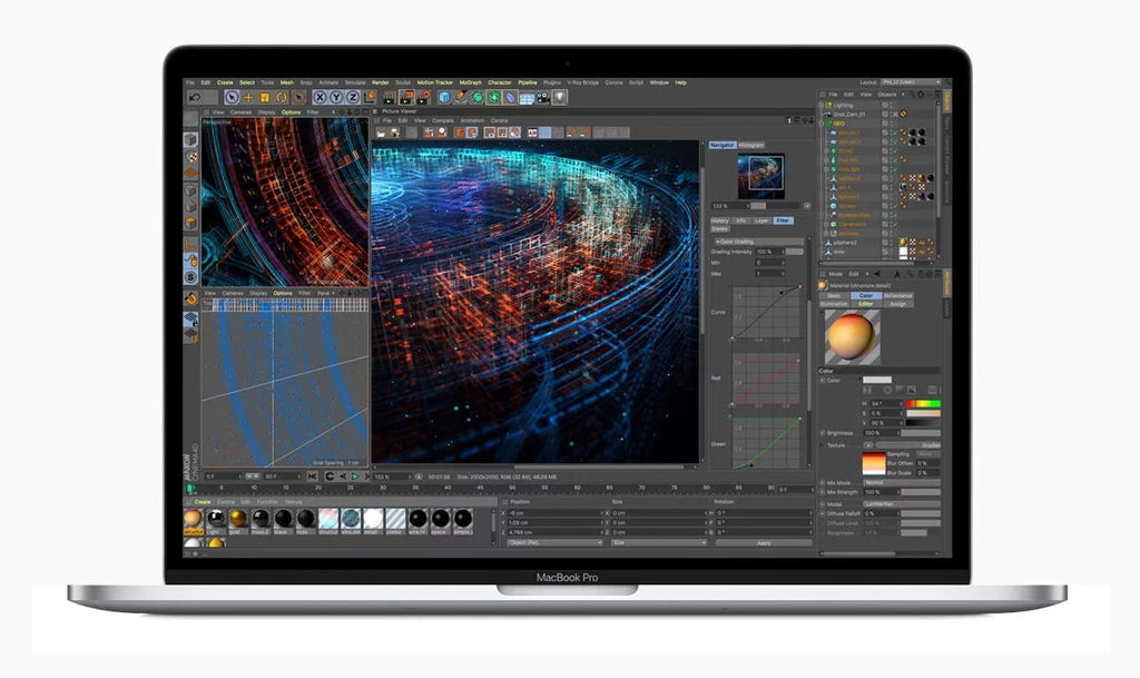 13.3-inch Adapter Mac Quad Grade 8GB SSD OS MV992LL/A i7 (2019) Excellent 512GB Touch (Retina, Big Power Memory Core Sur Pro Display Included Bar) Silver, Macbook 2560x1600 2.8Ghz
