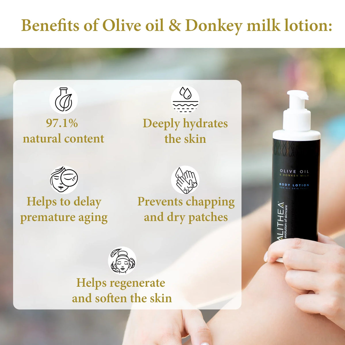 Body Aloe Calithea Lotion Lotion Organic Vera Olive Natural Oil & Lotion Duo: Donkey Milk