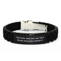 Husband, Calm Truck Bracelet, Clasp Driver. for Inappropriate and amangny Keep Glidelock Husband Let Black Husband The Bracelet Engraved