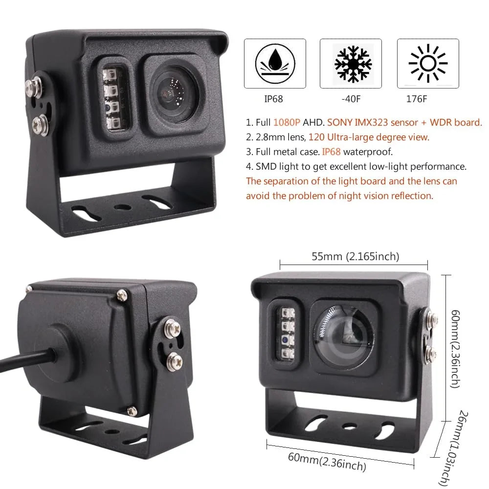 Car MDVR Video for JOINLGO View Bus 4G Vehicle Rear Van Phone RV DVR 4CH Kit View on HDD Mobile 2.0MP IR 4pcs Truck Side Monitor Live Camera inch Recorder 1080P PC GPS 7 Remote WiFi