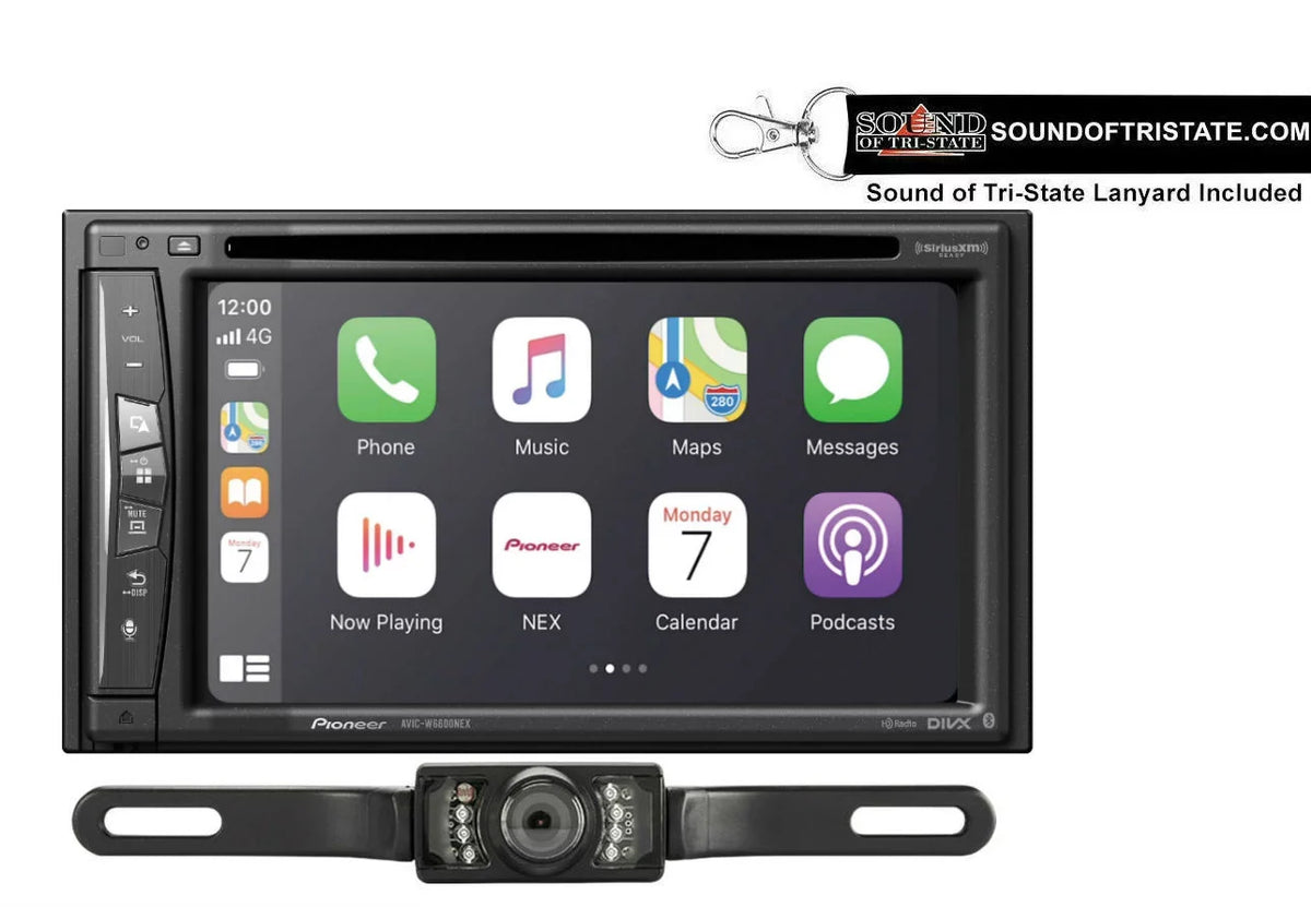 Plate Backup w/ Pioneer 6.2" Navigation Receiver DVD Camera License AVIC-W6600NEX