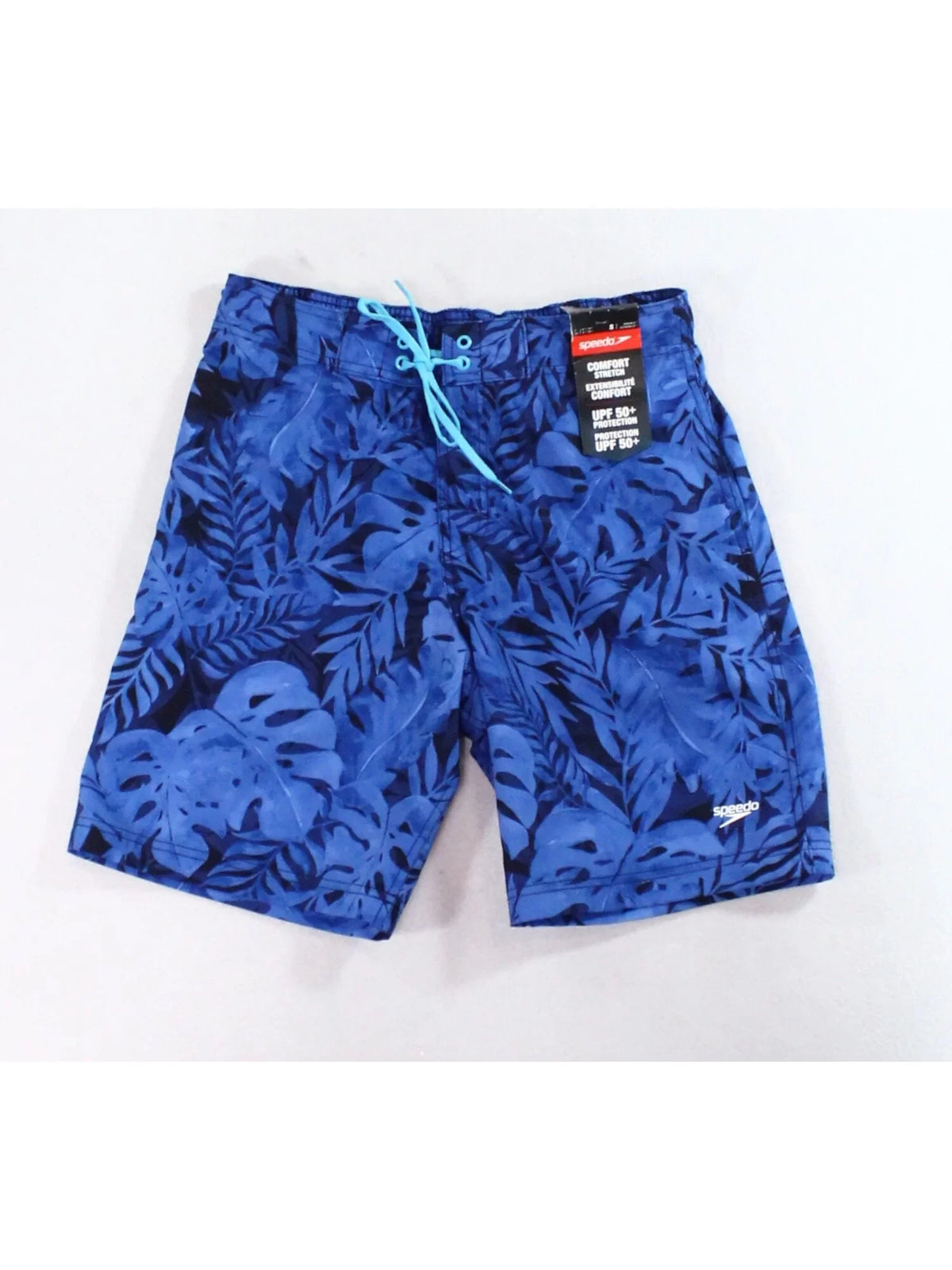 SPEEDO Shorts Blue Fit Mens Classic L Printed