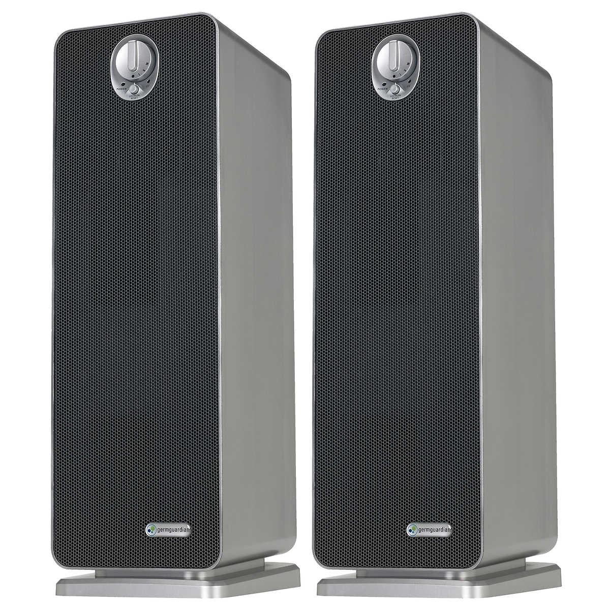 Air HEPA Reduction, Purifier, with Sanitizer GermGuardian 22 True and Odor 2-pack UV