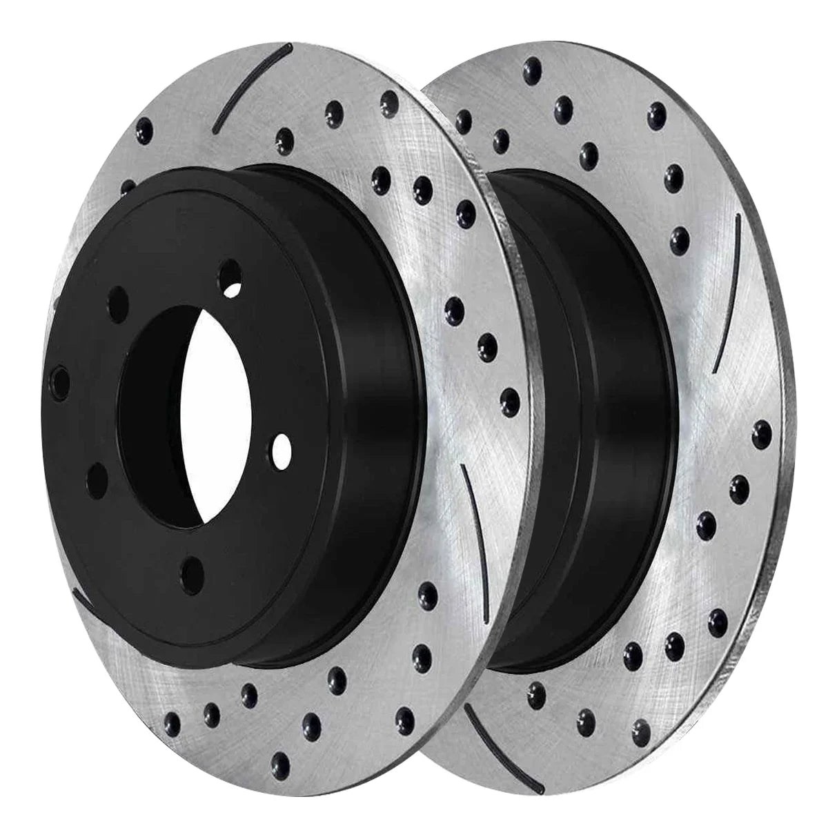 Front 2.4L 3.6L Set FWD Replacement Drilled Chrysler 4 2012 Black Dodge Rotors V6 Avenger 2008-2009 Slotted Rear 2014 2013 200 Brake for 2012-2014 and AutoShack of Caliber BRAKEPKG1085