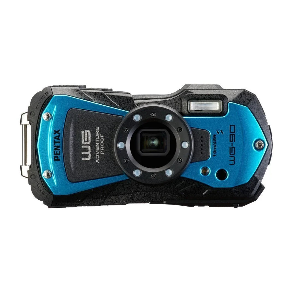 Compact WG-90 Memory (Blue) PENTAX Kit 64GB Accessory with Cleaning Bundle Card and Bag Camera