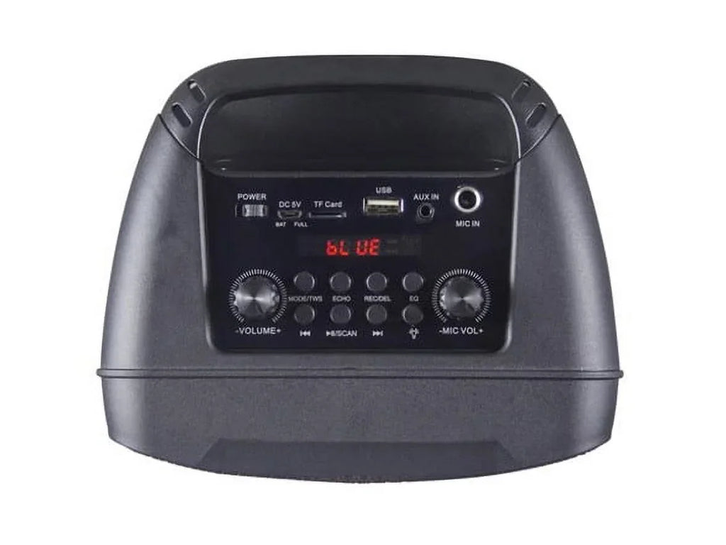 Double-Woofer Mic Box Open 4" w/ - Tower PRPS-1775 BLACK Party Speaker KODAK