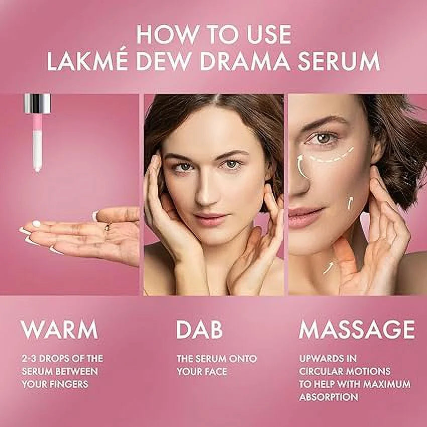 improved Drama Skin, Radiant Dewy, Serum 6% for & Lakme 15ml Skin Dew Barrier