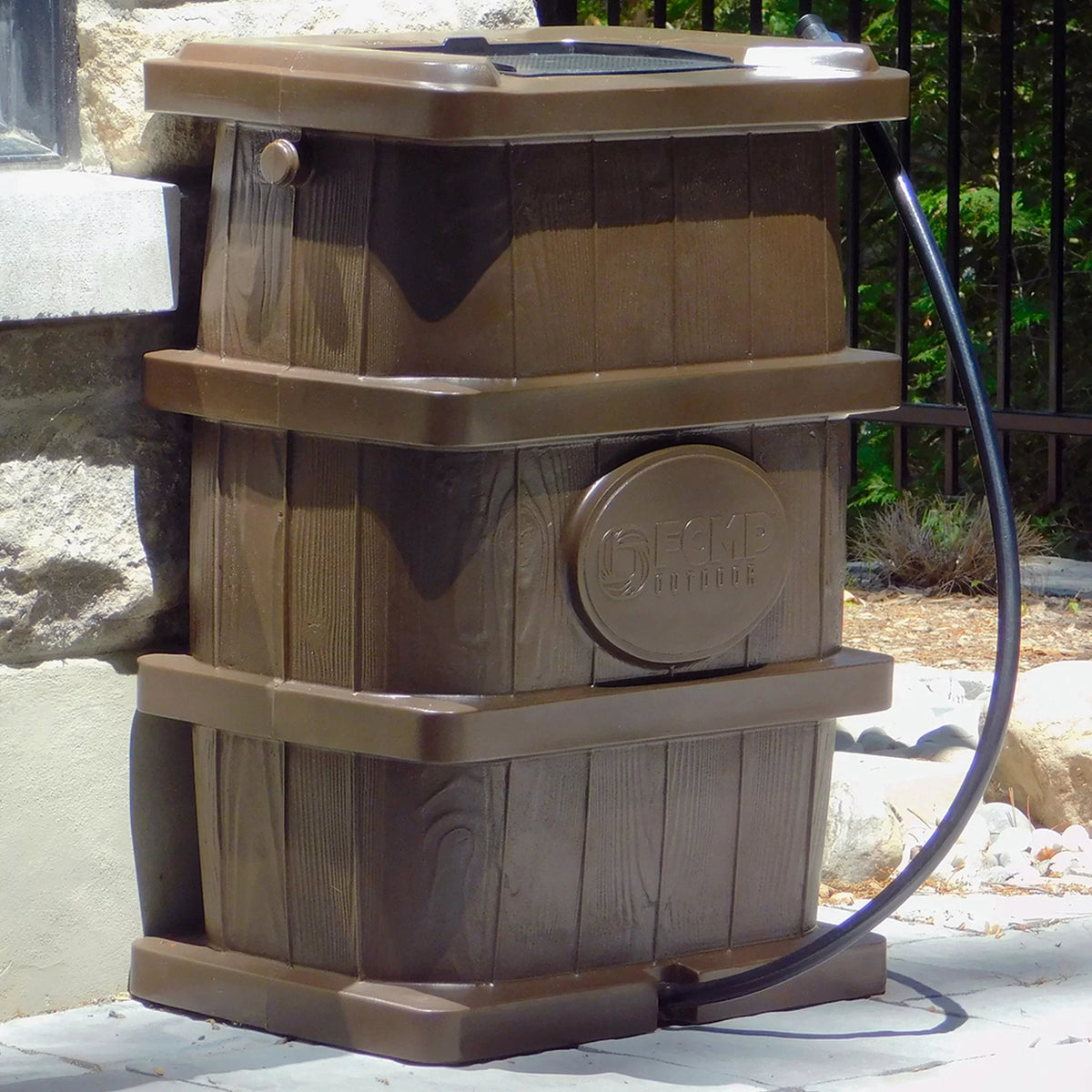 Rain Wood Home FCMP Grain Outdoor Barrel Outdoor Catcher WG4000-GRY Water