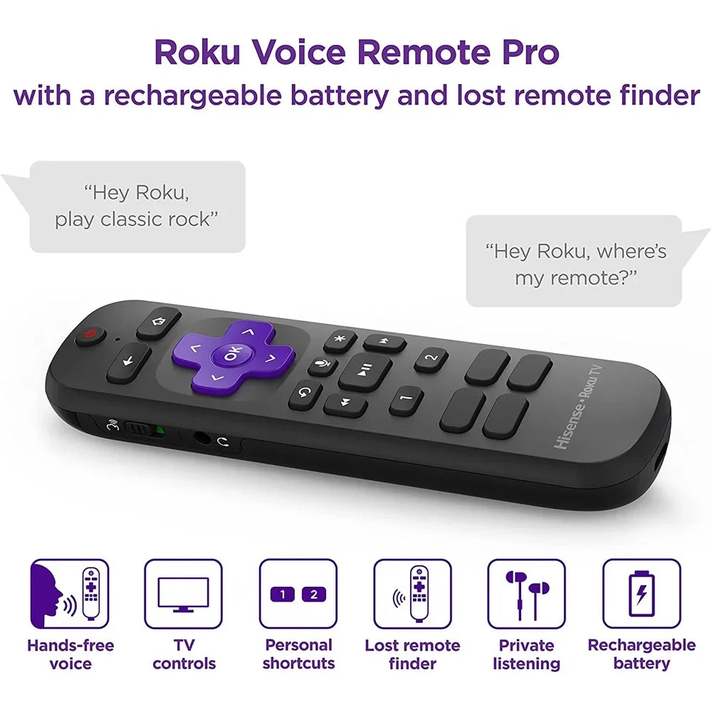 TV Wall Vision Roku Adapter 2.0 Smart 2021 Channel with Bundle Deco 75" Quantum Dolby Bundle Mount Premium 75U800GR Soundbar, 8K Hisense with Dot 37"-100" TV ULED Bracket 60W 6-Outlet Surge and Home
