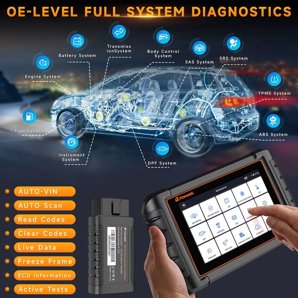 NT809 Bidirectional Tool BT OBD2 Auto System All IMMO Foxwell Diagnostic Scanner