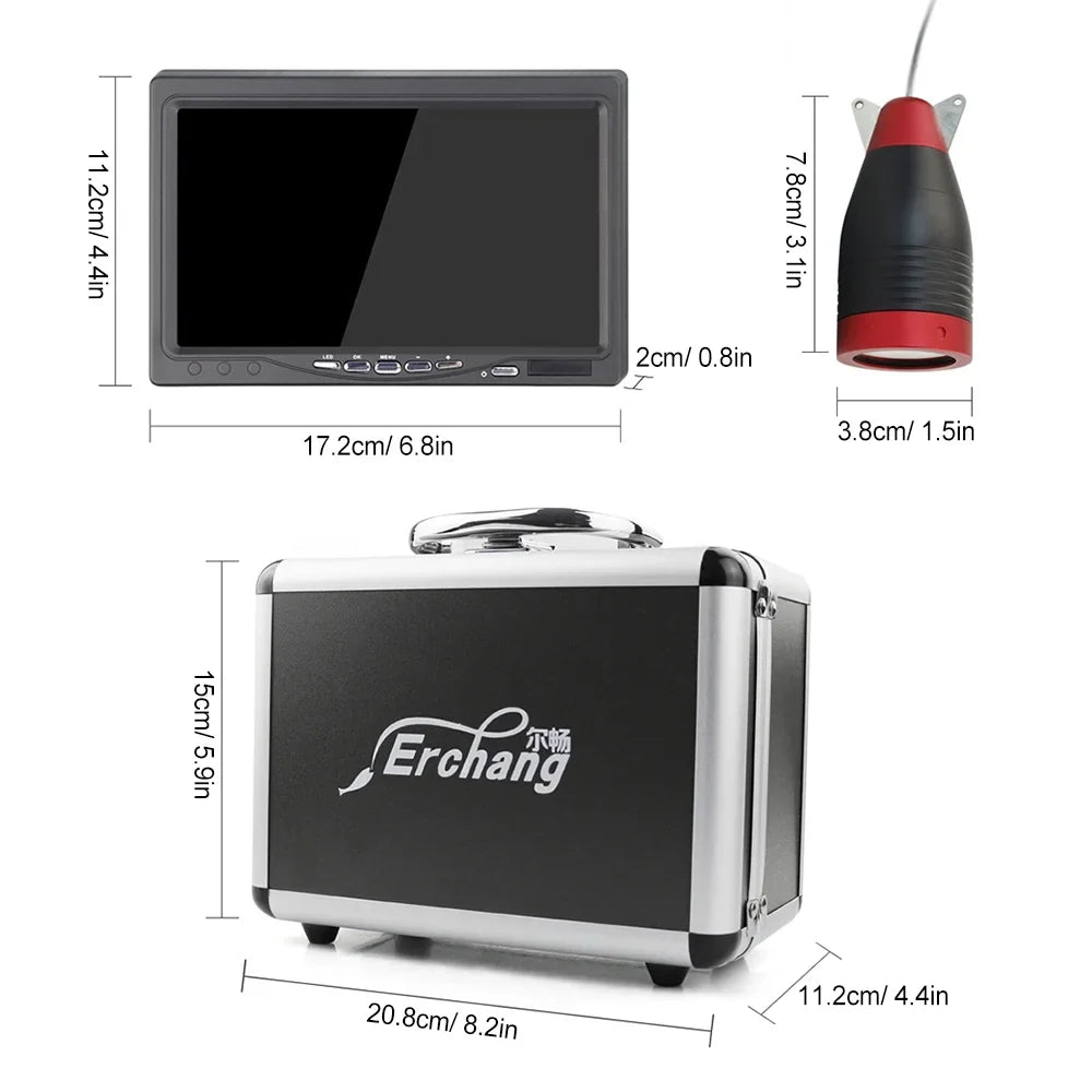 Ease Sea and Camera Fish Depths Fishing Underwater Lake, of Erchang Boat, Finder Inch Portable Screen, with - Explore Kayak, Fishing 7