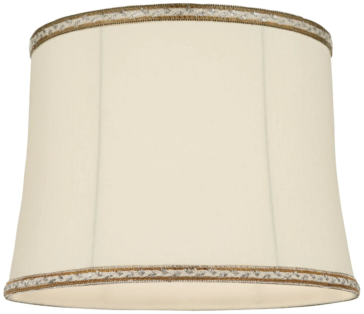 Medium Milano Shades 16" Lamp x 12" and High Fitting Bottom Replacement Finial Cream Harp Washer Drum x Springcrest Top 14"