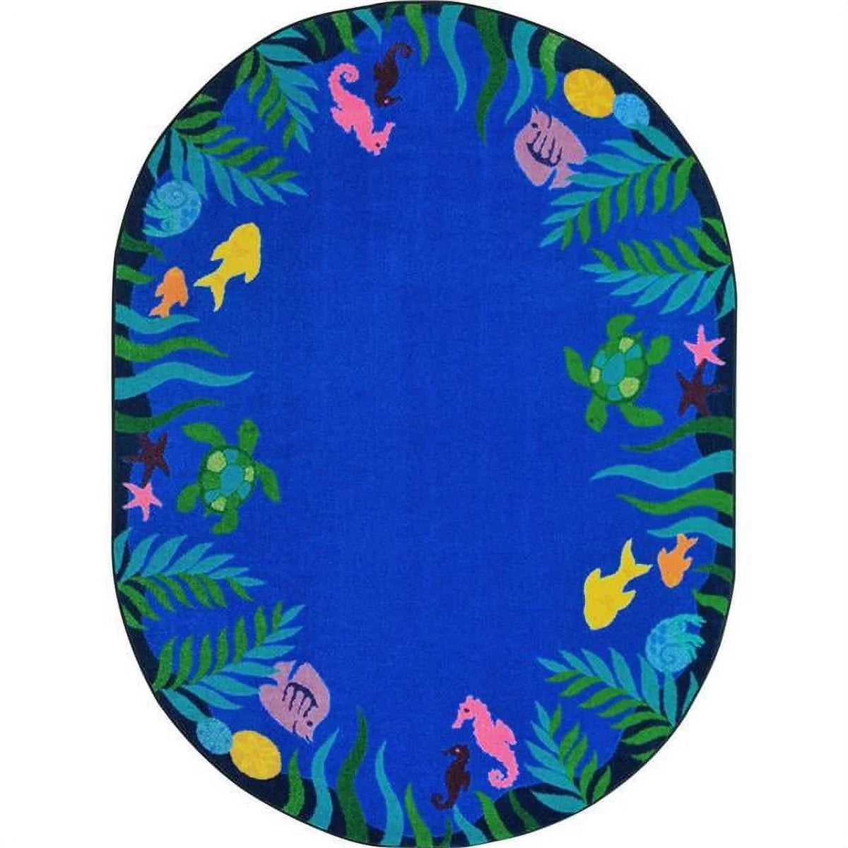 Seas Soothing x in. 5.4 in. - Joy Multi 7.8 1958CC Carpets Oval Rug in
