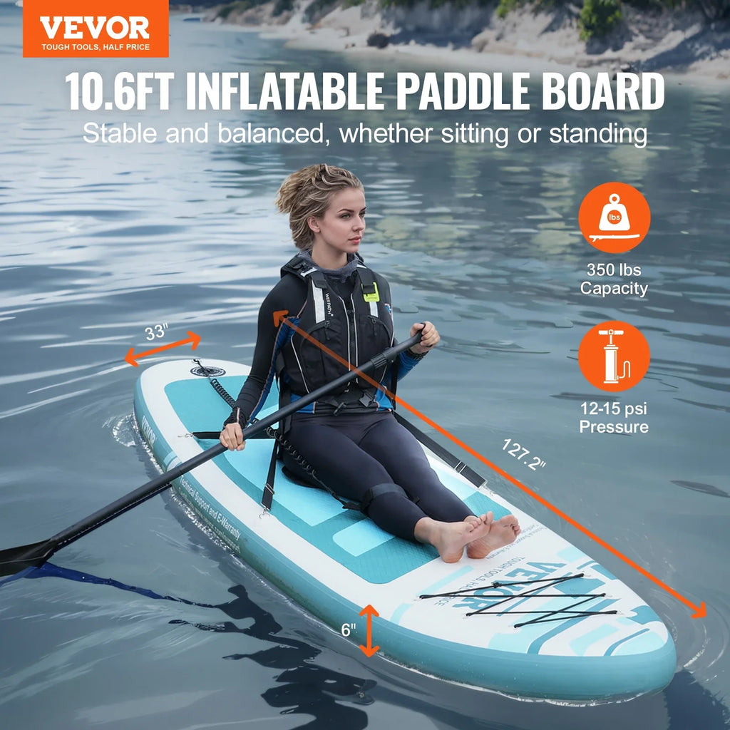 ft Inflatable Board Accessory with Board 10.6 SKYSHALO Paddle Seat Kayak Up Stand
