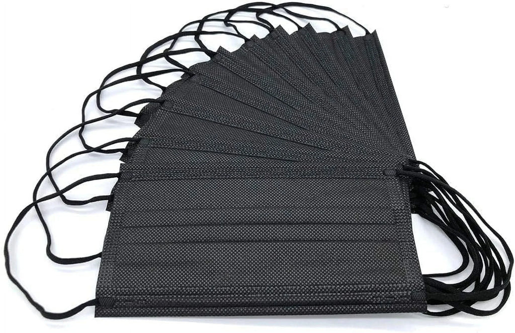 50ct Black Mask Soft, Premium Breathable MagiCare 3 Box - Comfortable, Face Ply
