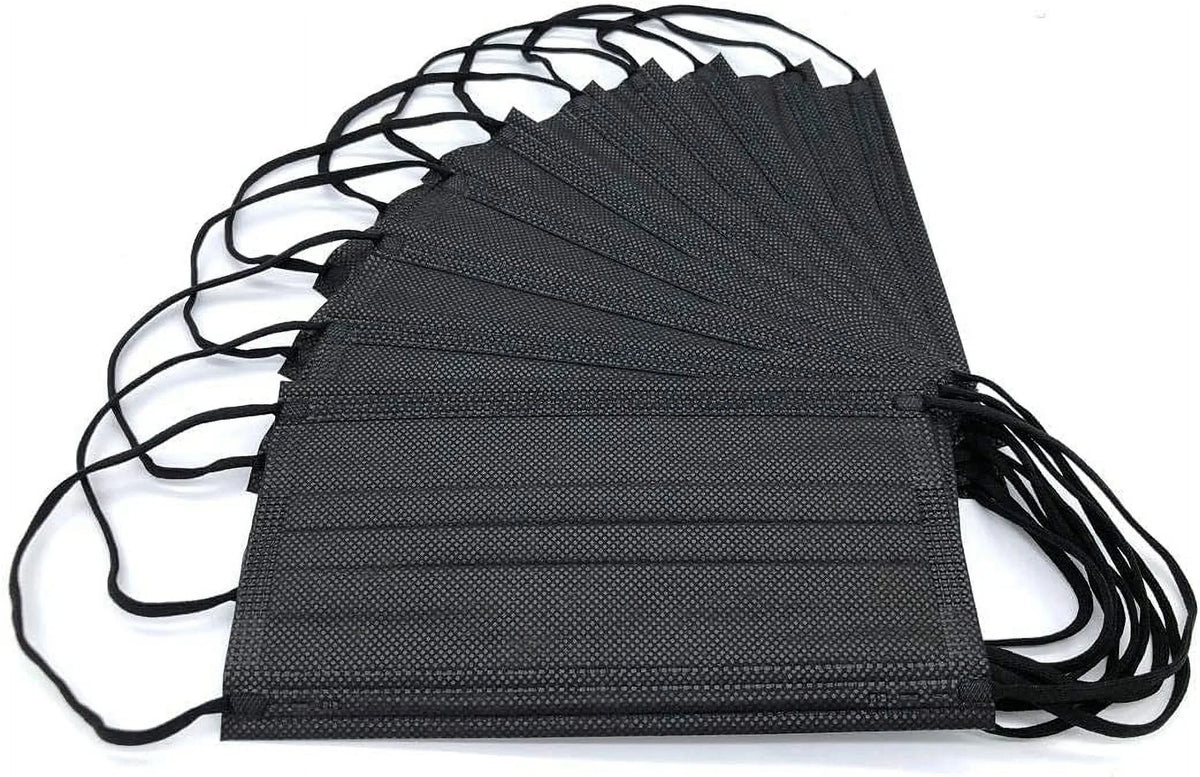 50ct Black Mask Soft, Premium Breathable MagiCare 3 Box - Comfortable, Face Ply