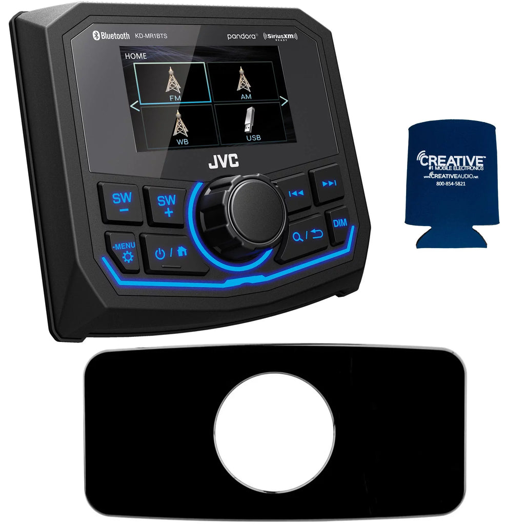 KD-MR1BTS Marine SEADASH3B Black, Universal Kit Stinger Marine - JVC Radio Dash compatible 3" Waterproof Radio With