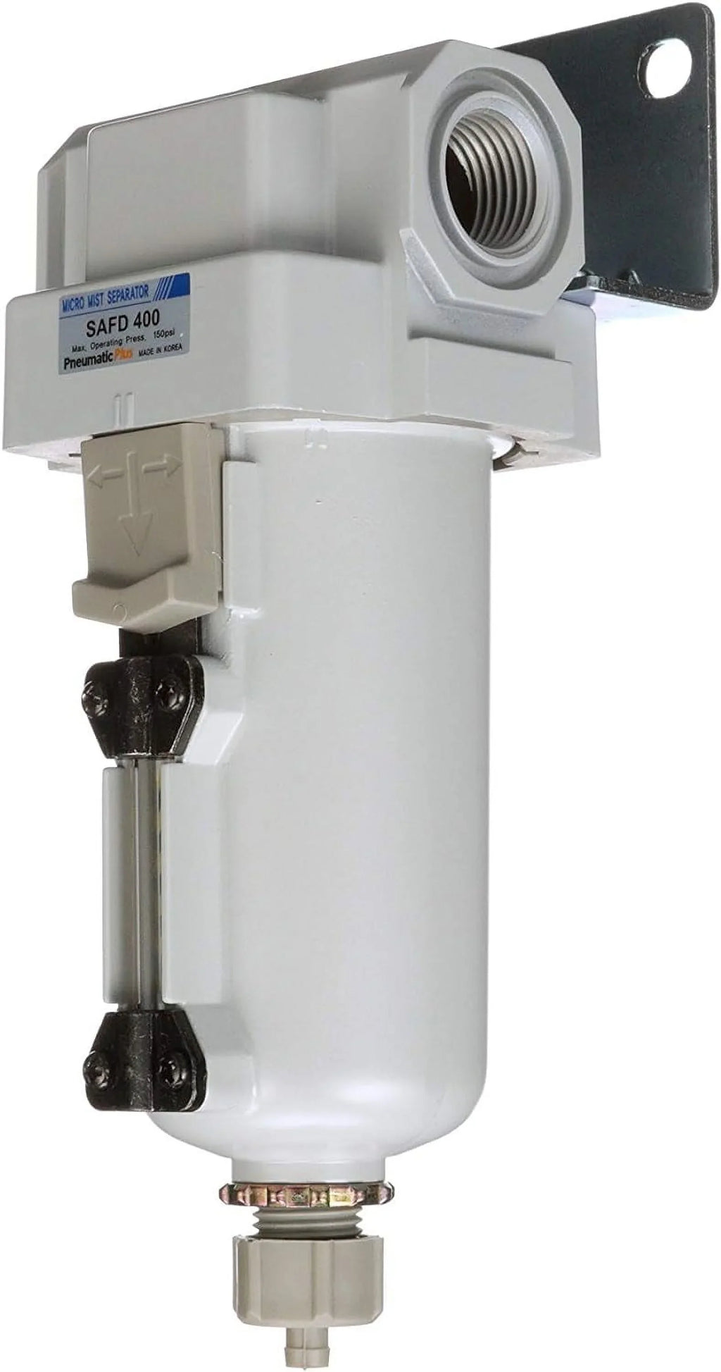 Manual - NPT Bowl, Compressed Filter, Coalescing Bracket 1/2" Metal Air Micron Drain, 0.01