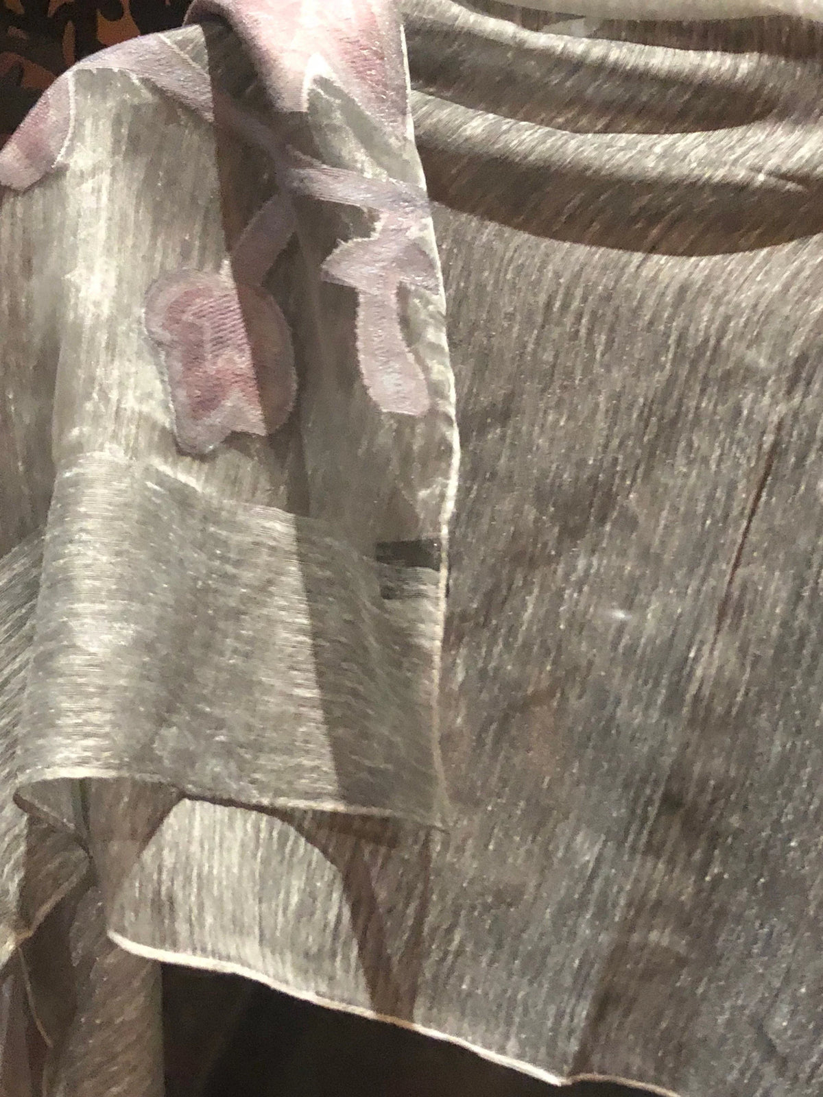 brocade Shawl Sheer white Styled Vintage wrap