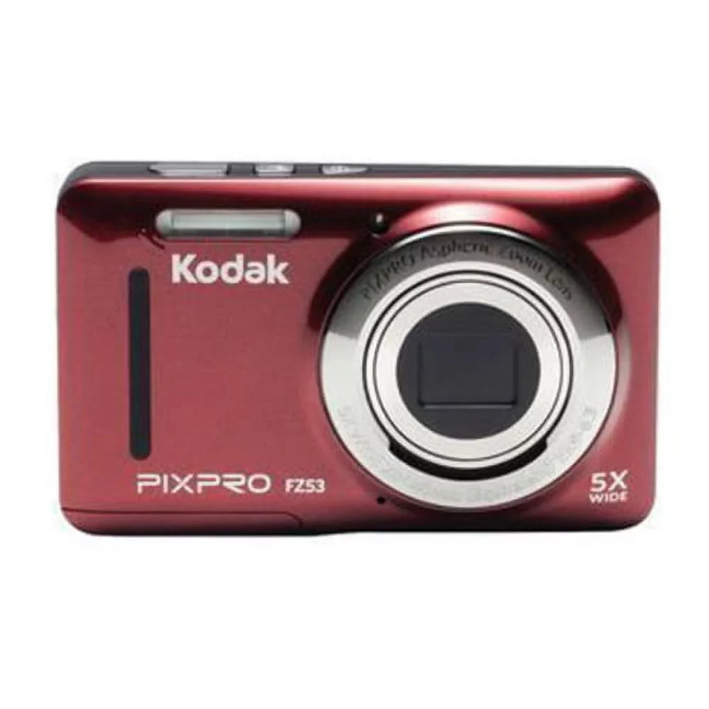 Digital Camera Card Case with Friendly and FZ53 Zoom Kodak (Red) Memory PIXPRO