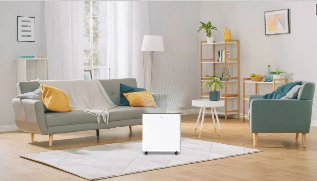 Works Smart Certified Dehumidifier with Midea with Energy Wi-Fi. and Star Pump, .Model Google. MAD50PS1AWT-C. Alexa 50-Pint Built-in