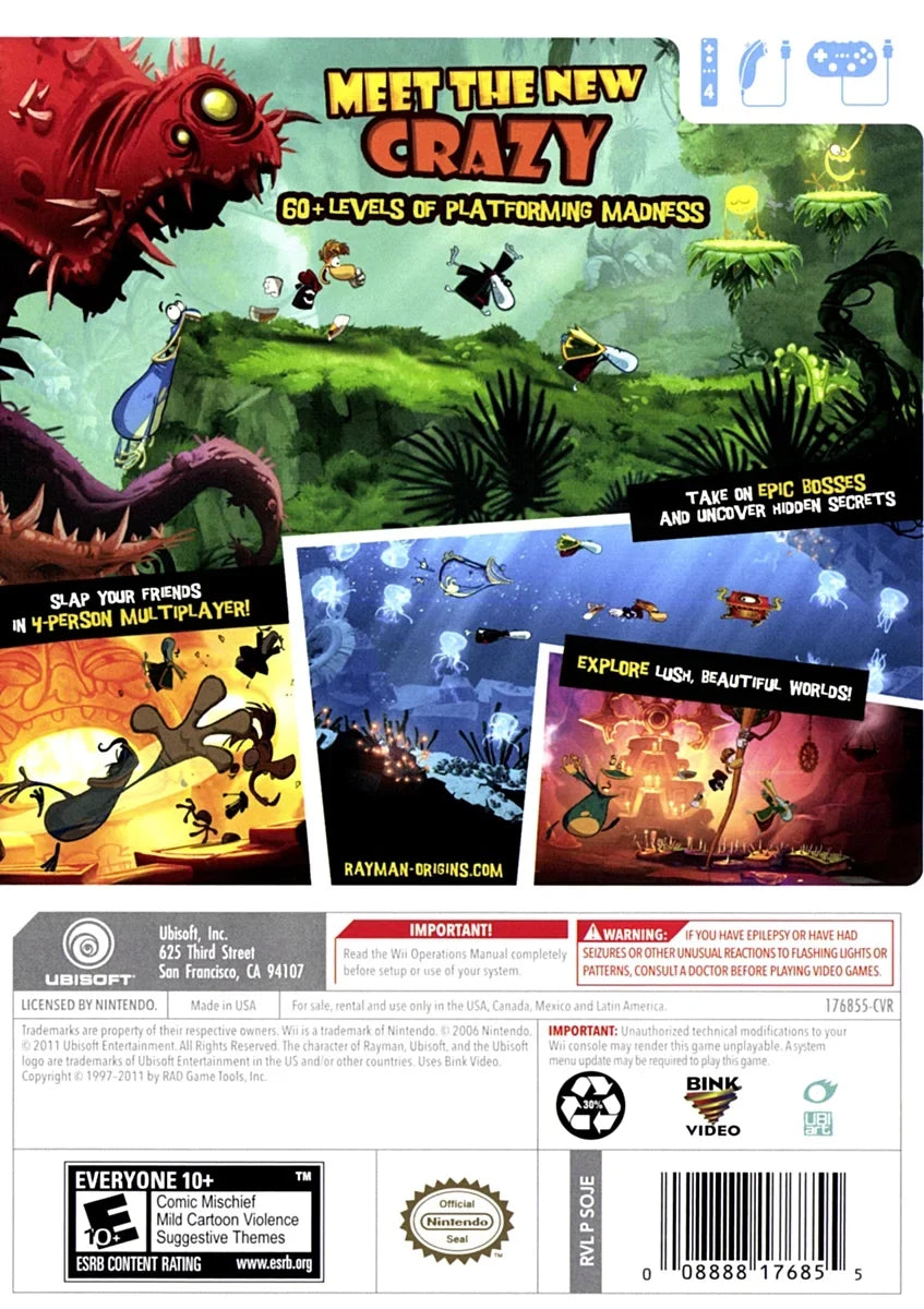 Origins Rayman Wii) (Nintendo Ubisoft