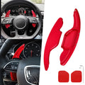 With Wheel Q3 Cover A8 Tech S5 A7 A6 SQ5 RS6 Shifter Q7 A5 S7 Audi (Red) S8 Q5 A3 Compatible Steering Trim, Aluminum RS3 Paddle CNC S6 A4 Xotic S4 Alloy, S3