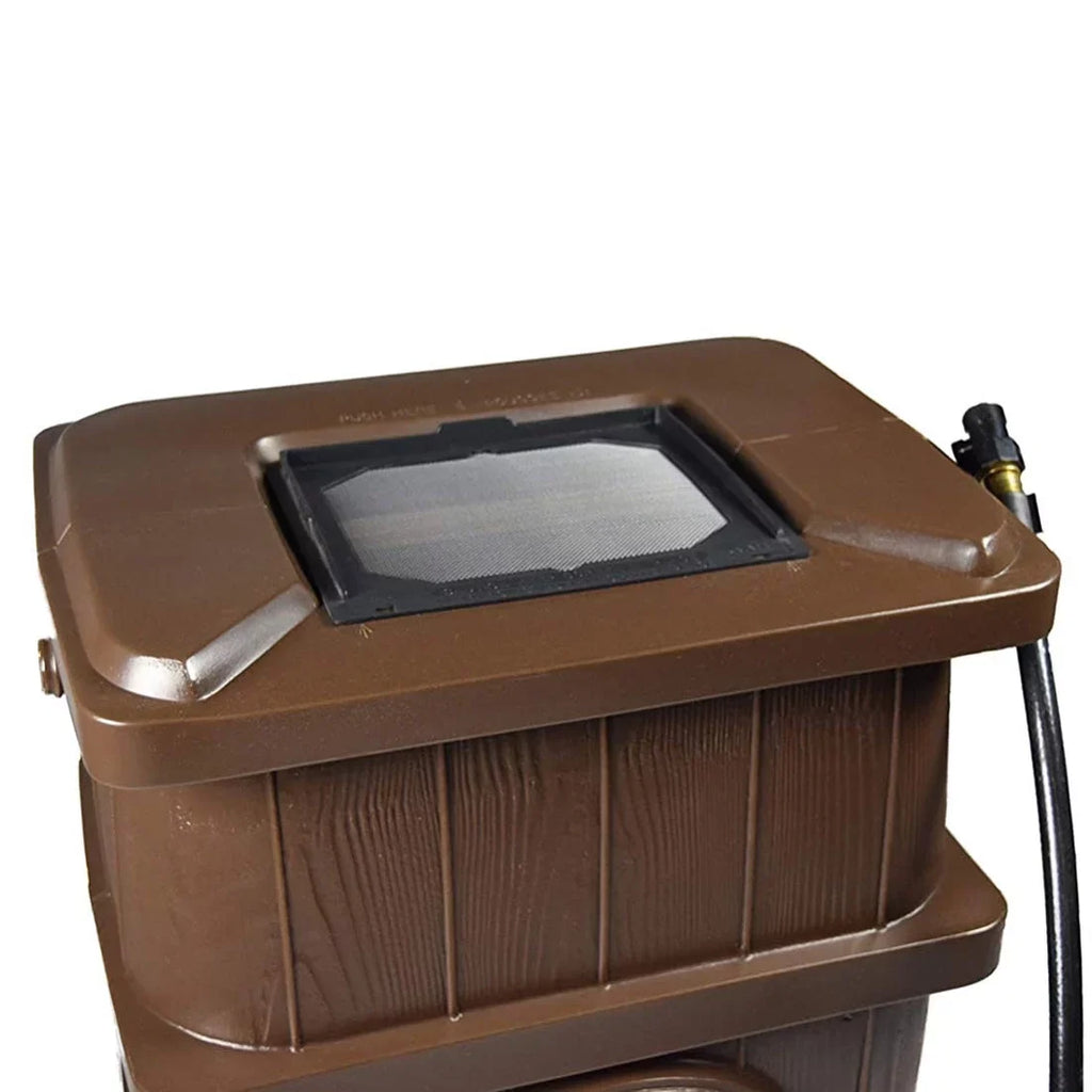 Pack) Grain Wood Barrel, Outdoor Brown (2 Gal Water Catcher 45 Rain FCMP