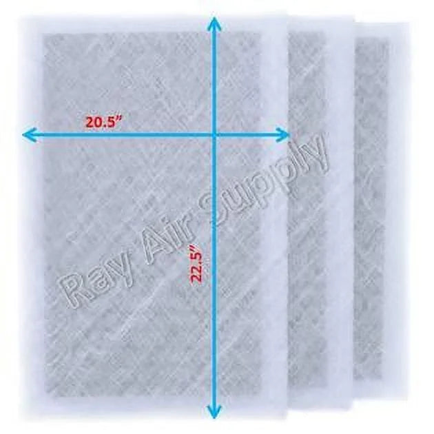 SUPPLY with Pads 22x25 RAYAIR Cleaner Guard Replacement Pack) 22x25 WHITE MicroPower Refills Filter (3 Compatible Air