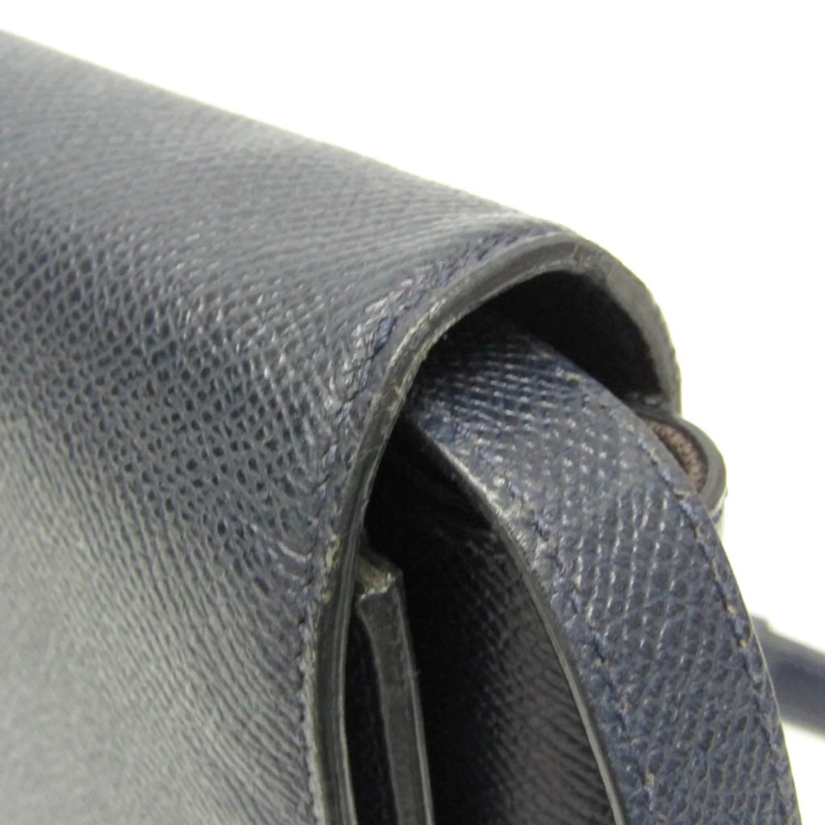 Bag Ferragamo 0011 Navy (Good) AU-21 Vara Shoulder Salvatore Leather Pre-Owned Women's