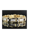 10K Gold Bracelet Ct Mens Genuine Inch 3.1 Set Pave White 8.5 Cut Round Diamond