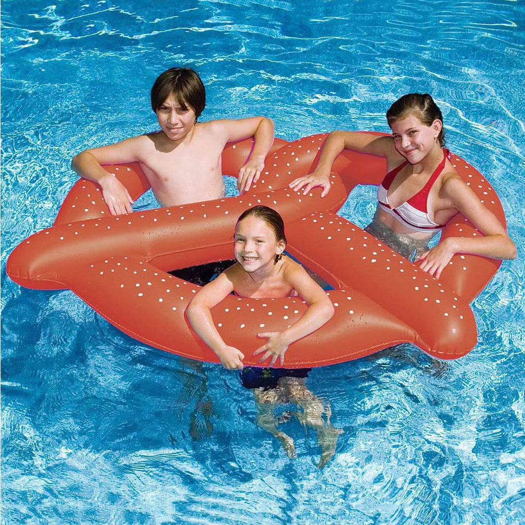 Giant Inflatable Pool Vinyl Pretzel Brown Swimline Float, Fun
