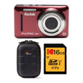 Digital Camera Card Case with Friendly and FZ53 Zoom Kodak (Red) Memory PIXPRO